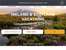 Tablet Screenshot of brendanvacations.com